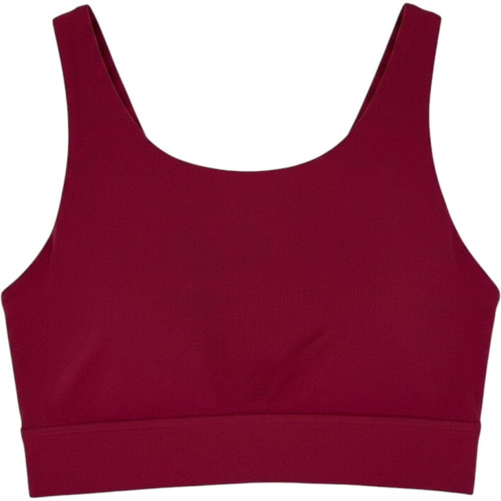Fabletics Burgundy Crisscross Back Sports Bra Medium Dark Red Athletic Crop Top